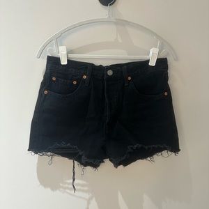 Levi's Black Denim Shorts | 28